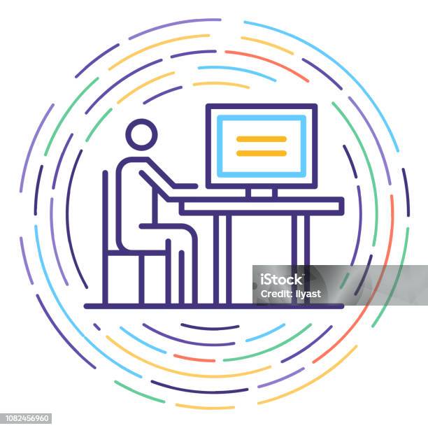Consumer Protection Line Icon Illustration Stock Illustration - Download Image Now - Circle, Line Art, Outline