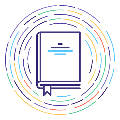 Line vector icon illustration of civil law with maze like background.