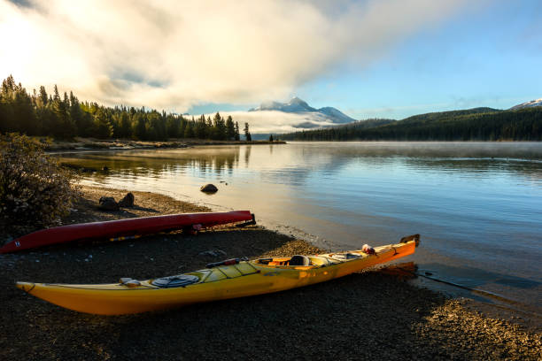 istock Kayaking on Maligne Lake 1082457960