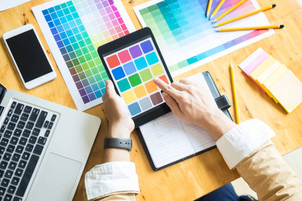 istock High Angle View Of Creative Occupation Person Using Digital Tablet On Table 1082464942