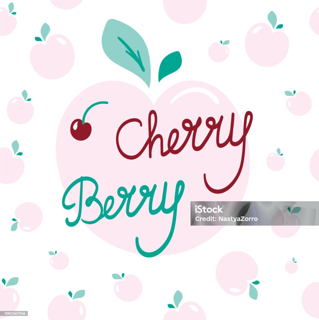 Berry Lettering Cherry Berry Lettering Stock Illustration - Download Image Now ...