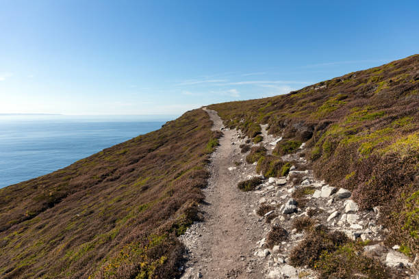 Coastal path of the Cap de la Chevre on the Crozon Peninsula (Finistere, France)