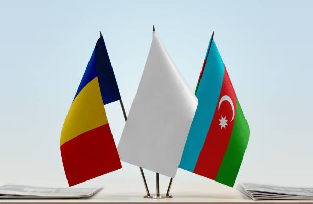 istock Flags of Romania and Azerbaijan 1082471090