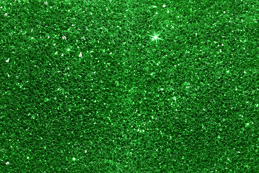 Green brilliant festive glitter background Horizontal