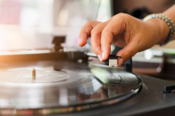 istock Detail shot of a record player 1082477900