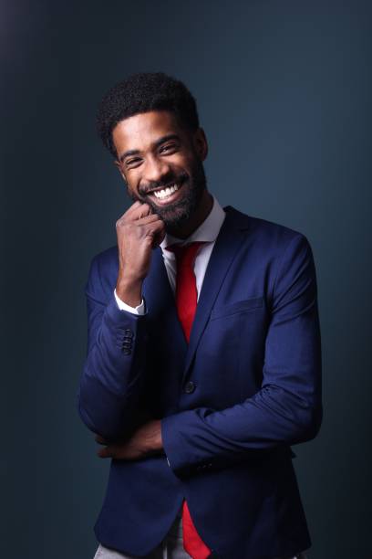 istock Beautiful black man in front of a colored background 1082486592
