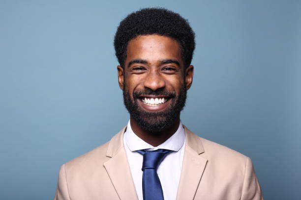 istock Beautiful black man in front of a colored background 1082486622