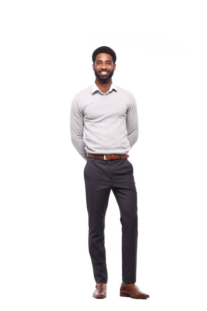 Beautiful black man Beautiful black man in front of a white background full length stock pictures, royalty-free photos & images