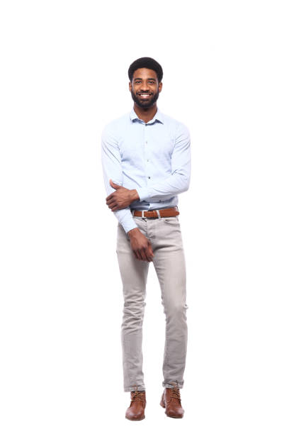 istock Beautiful black man in front of a colored background 1082488638