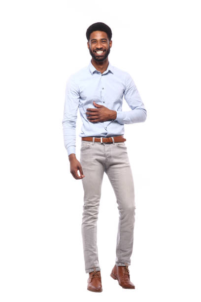 istock Beautiful black man in front of a colored background 1082488678