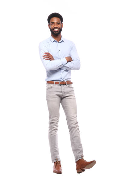 istock Beautiful black man in front of a colored background 1082488684