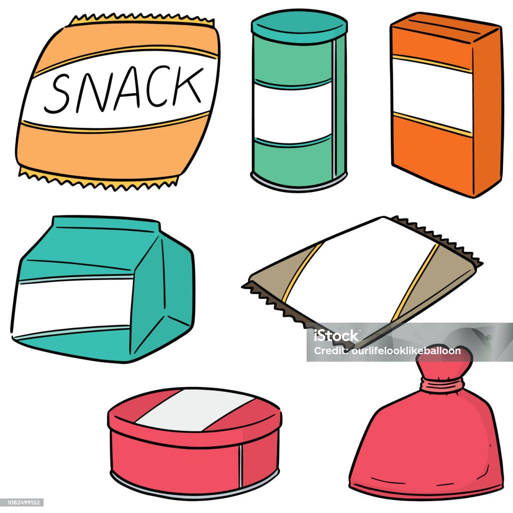 Snack Try Vector Snack Stock Illustration - Download Image Now - Advertisement, Bag ...