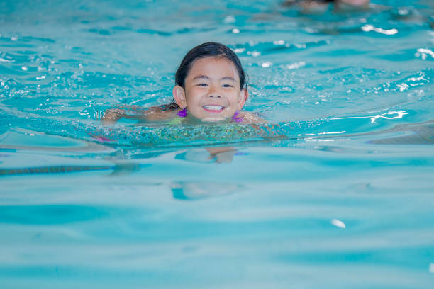 istock Girl swimming in pool 1082499366