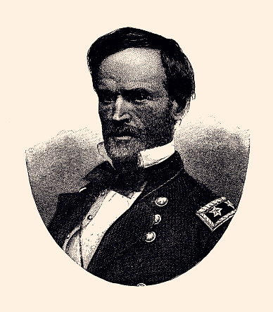 PORTRAIT OF WILLIAM TECUMSEH SHERMAN (1820-1891)BY ELBRIDGE S. BROOKS.
William Tecumseh Sherman was an American soldier, businessman, educator, and author. He served as a general in the Union Army during the American Civil War (1861–65), for which he received recognition for his outstanding command of military strategy as well as criticism for the harshness of the scorched earth policies he implemented in conducting total war against the Confederate States