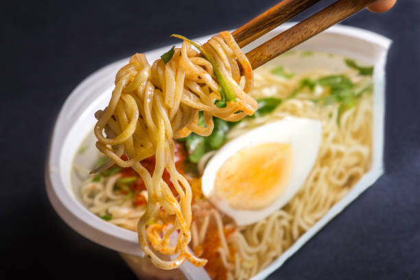 istock ramen plate and boiled egg cut in half.cut in half a plate 1082517538