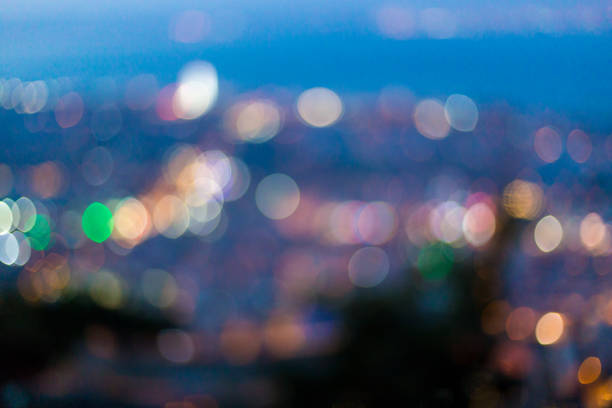 istock Blurred Aerial view of city 1082517752