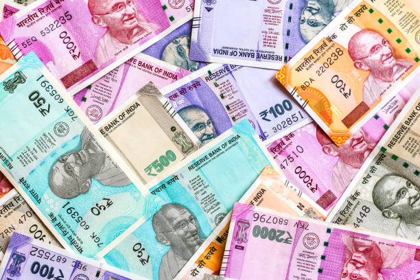 istock New indian 50, 100, 200, 500, 2000 rupees banknotes. 1082518550