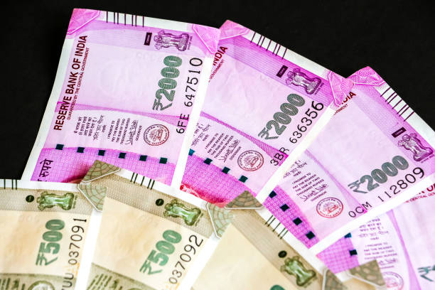 New indian 500, 2000 rupees banknotes.