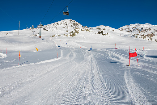 Ski slope in the alps