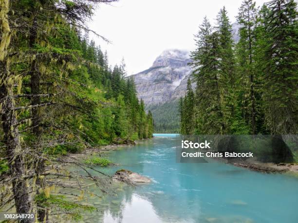 A Remote Turquoise River Feeding Into Kinney Lake Deep In The Wilderness Of The Rockies Stock Photo - Download Image Now