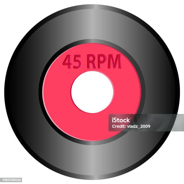 45 Rpm Record Stock Illustration - Download Image Now - Art, Badge, Business