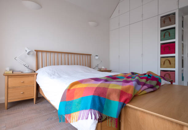 istock Minimalist, uncluttered bedroom interior 1082570630