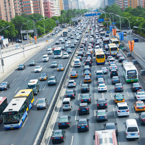 istock Traffic in Beijing, China 1082580190