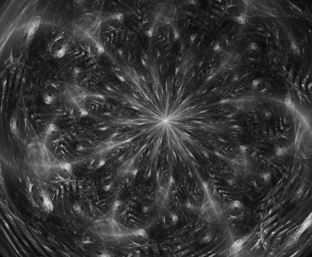 abstract fractal composition. magic explosion star with particles, motion illustration. - human muscle flash imagens e fotografias de stock