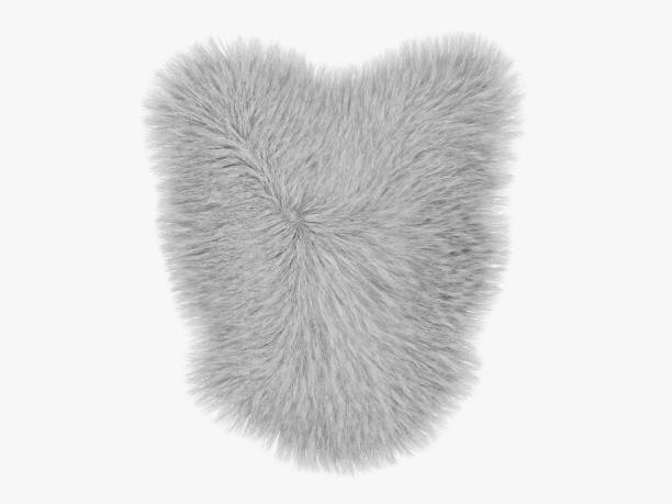 istock Sheepskin rug on a white background 1082585906