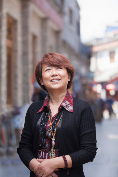 istock Chinese lady street portrait 1082586902