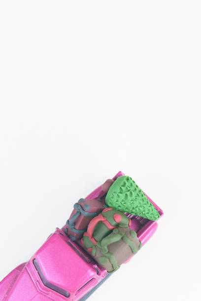 istock Miniature of a small Christmas car. 1082587196