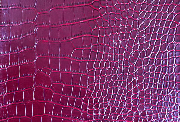 istock Red Imitation Alligator Skin Leather 1082597666