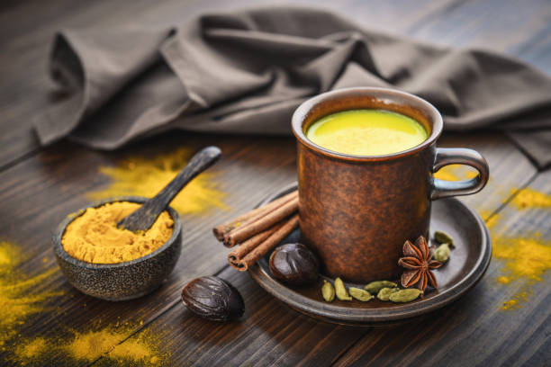 istock Traditional Indian drink turmeric milk 1082598194