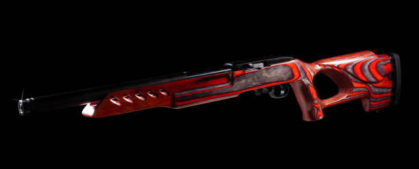 istock Rifle with a red laminated stock with a thumbhole 1082600082