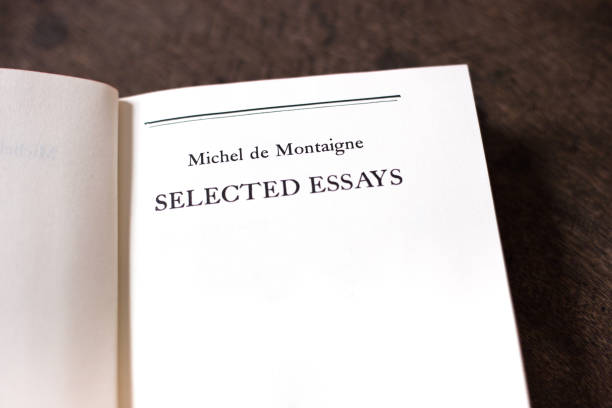 istock Open Book, Title Page: Montaigne Selected Essays 1082615624
