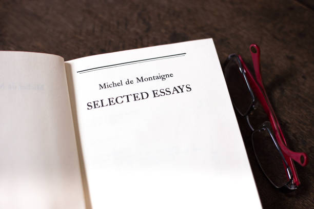 istock Open Book, Title Page: Montaigne Selected Essays 1082615774