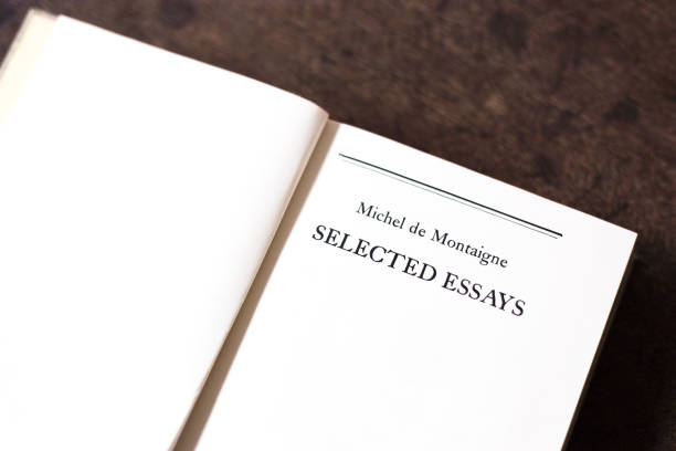 istock Open Book, Title Page: Montaigne Selected Essays 1082615876