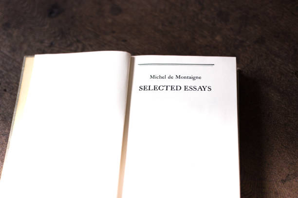 istock Open Book, Title Page: Montaigne Selected Essays 1082616892
