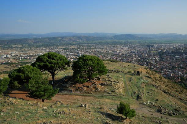 autel de pergame, l’acropole, de zeus - turquie - bergama photos et images de collection