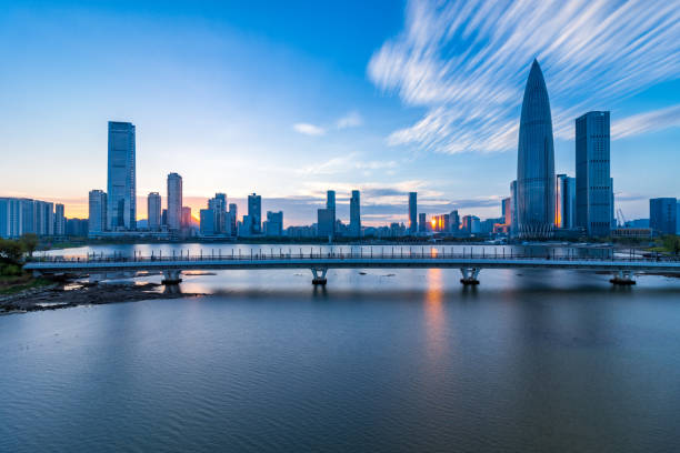 istock Shenzhen Bay's buildings and skyline 1082639100