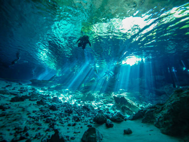 istock Cenote diving in Cancun, Mexico 1082670668