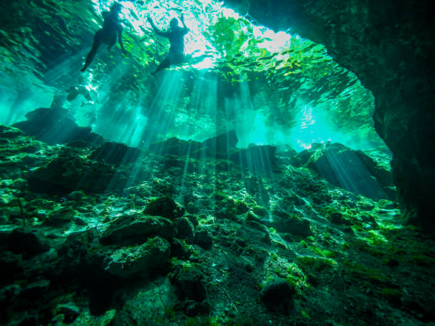 istock Cenote diving in Cancun, Mexico 1082670688