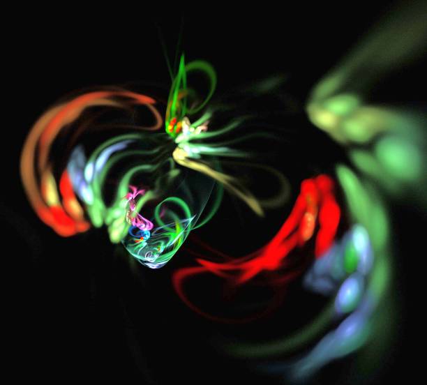 istock image of one Digital Fractal on Black Color 1082674466