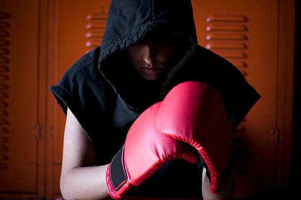 istock Boxer Praying Before a Fight, Young Woman, Copy Space 108267725