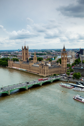 Aerial view of Houses Of Parliament, Big Ben and Thames River\n[url=/search/lightbox/6406983][IMG]http://farm3.static.flickr.com/2638/4007851055_457130e62e.jpg[/IMG][/url]