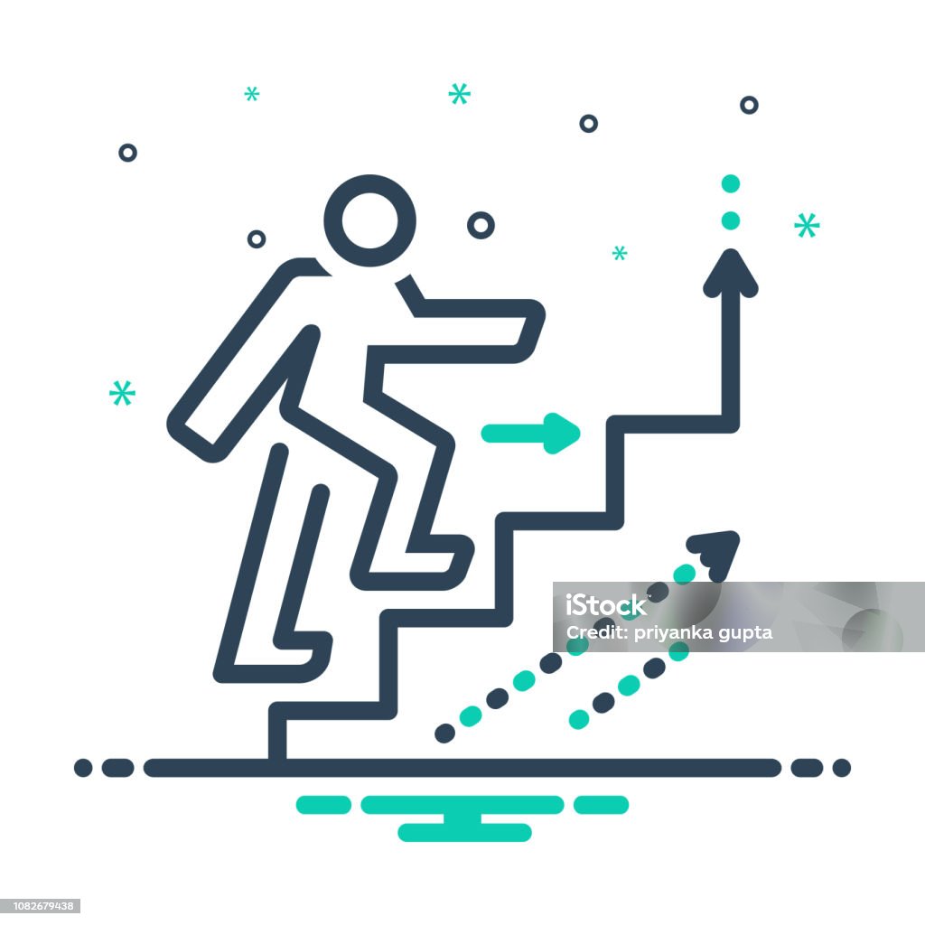 Advancing Outdo Stock Illustration - Download Image Now - Growth, Icon ...