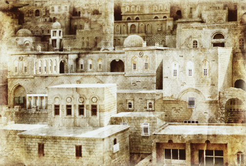 Textured image of Mardin, Turkey