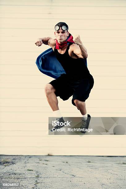 Ready To Fly Stock Photo - Download Image Now - Front View, Jumping, Men