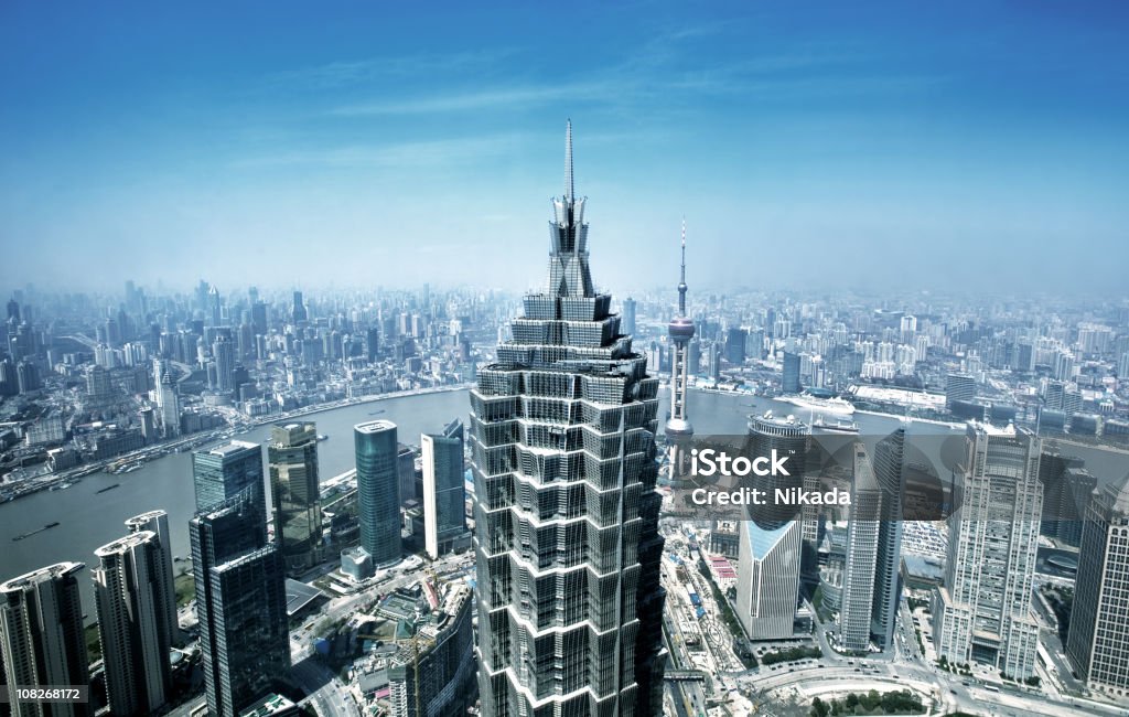 Шанхай, Китай - Стоковые фото Башня Джин Мао роялти-фри
