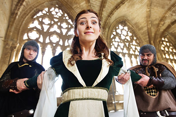 istock Two Knights Fighting Over Princess 108268273